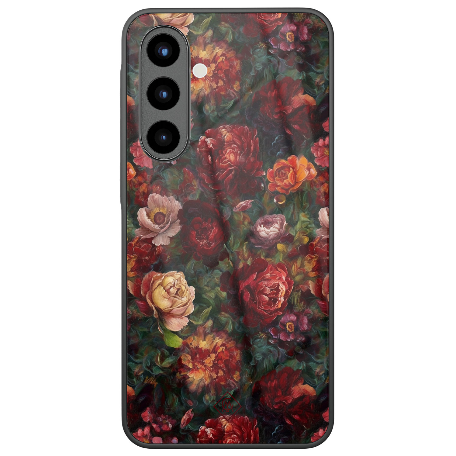 Samsung Galaxy A57 glazen hardcase Floral garden