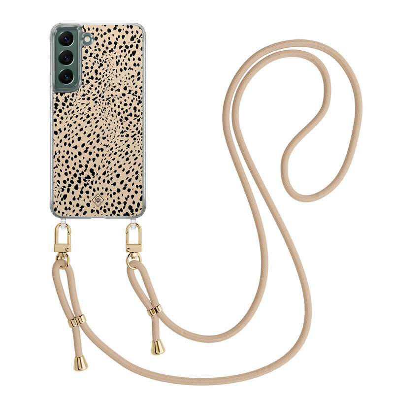 Casimoda Samsung Galaxy S22 Plus hoesje met beige koord - Spot on