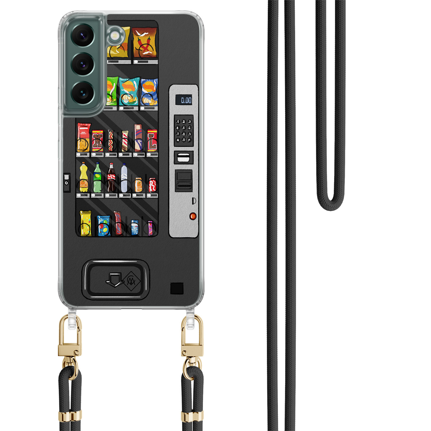 Samsung Galaxy S22 Plus hoesje met zwart koord Snoepautomaat