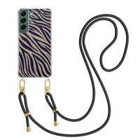 Casimoda Samsung Galaxy S22 Plus hoesje met zwart koord - Wavy twist