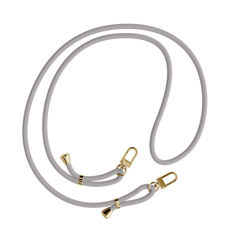 Casimoda Samsung Galaxy S21 Plus hoesje met grijs koord - Vive la vie