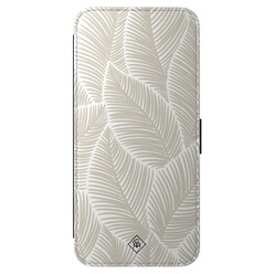 Casimoda Samsung Galaxy S25 FE flipcase - Palm leaves beige