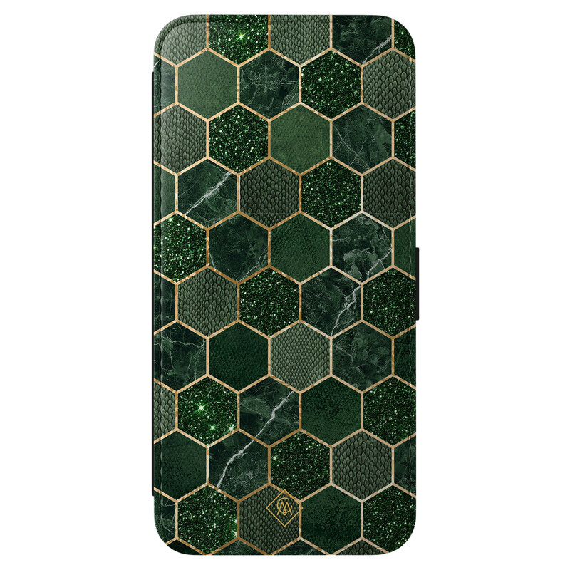 Casimoda Samsung Galaxy S25 FE flipcase - Green cubes