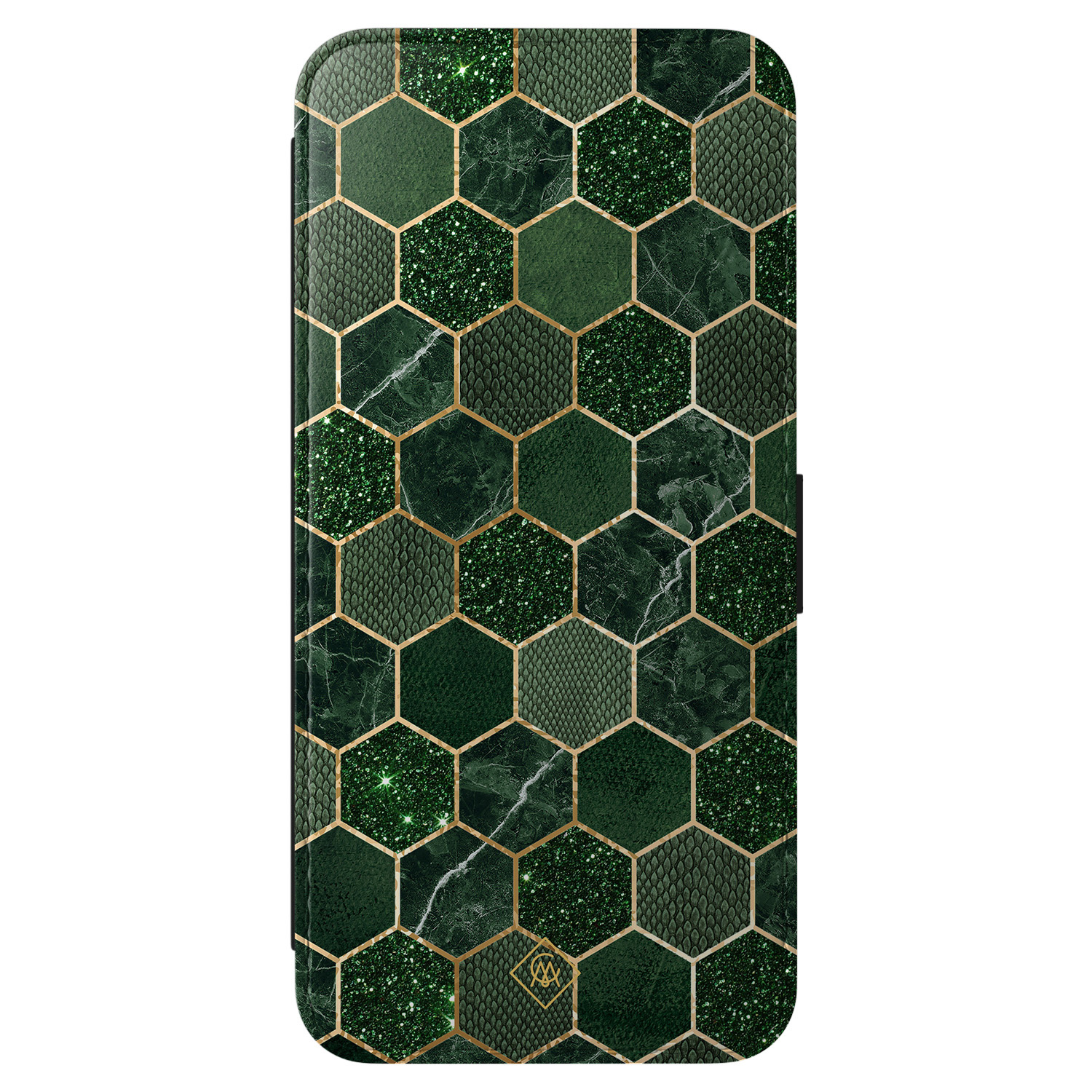 Samsung Galaxy S25 FE flipcase Green cubes