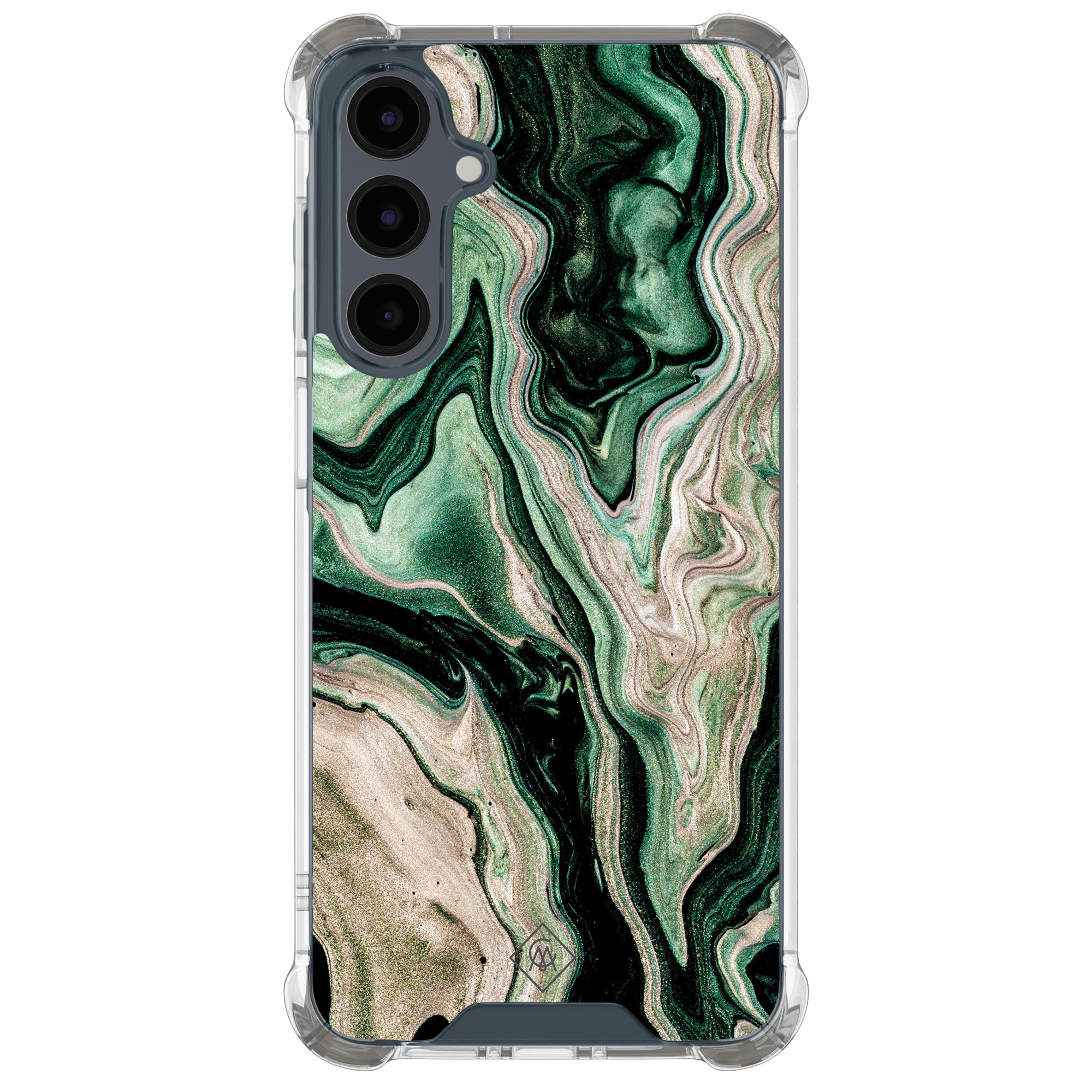 Samsung Galaxy A17 shockproof hoesje Green waves