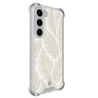Casimoda Samsung Galaxy S23 shockproof hoesje - Palmy leaves beige
