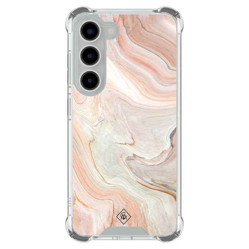 Casimoda Samsung Galaxy S23 shockproof hoesje - Marmer waves