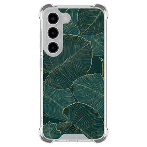 Casimoda Samsung Galaxy S23 shockproof hoesje - Monstera leaves