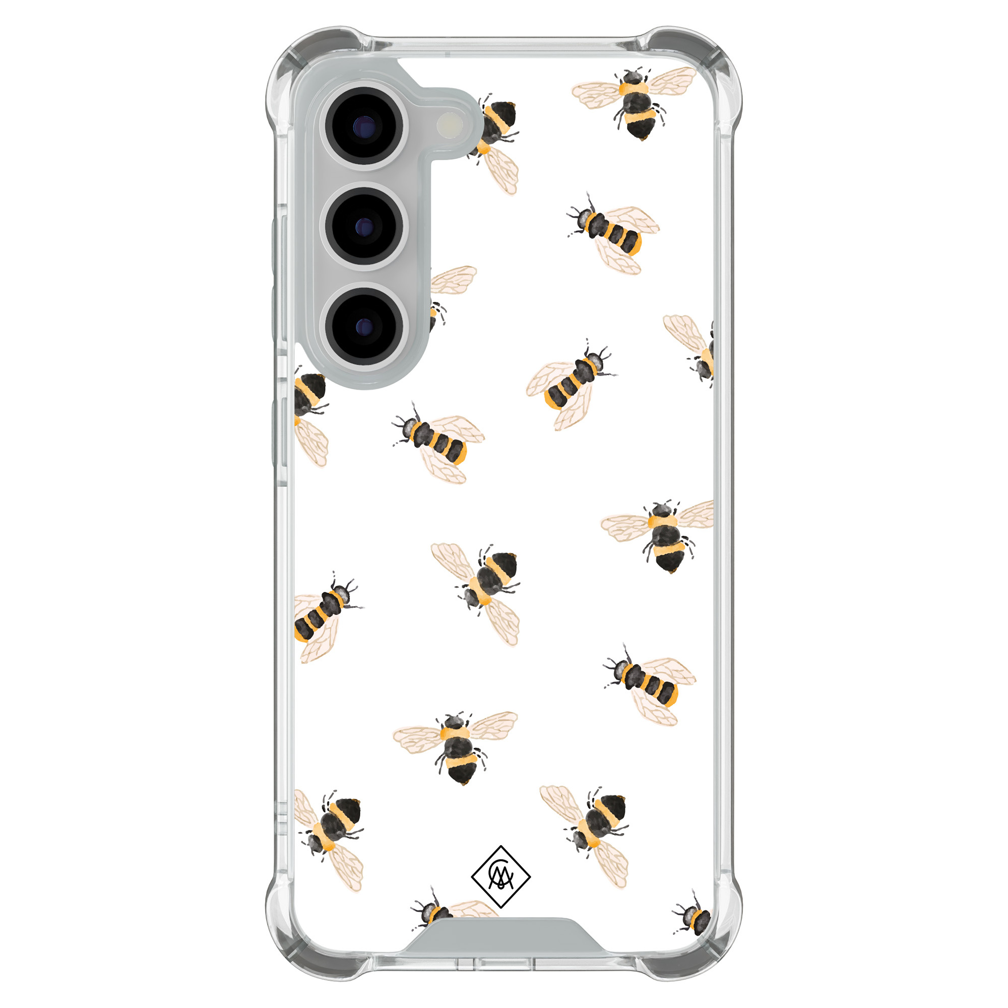 Samsung Galaxy S23 shockproof hoesje Bee happy