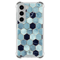 Casimoda Samsung Galaxy S23 shockproof hoesje - Blue cubes
