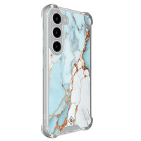 Casimoda Samsung Galaxy S23 shockproof hoesje - Marmer lichtblauw