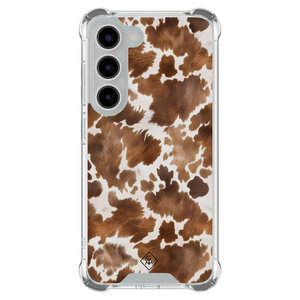 Casimoda Samsung Galaxy S23 shockproof hoesje - Koeienprint