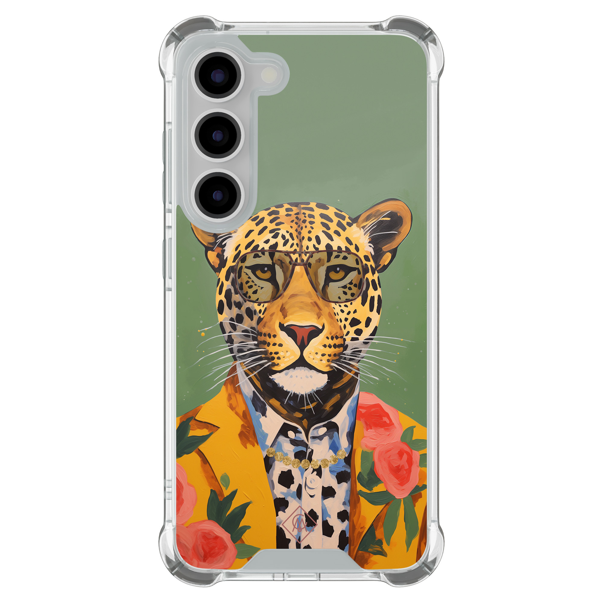 Samsung Galaxy S23 shockproof hoesje Luipaard hipster