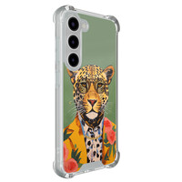 Casimoda Samsung Galaxy S23 shockproof hoesje - Luipaard hipster