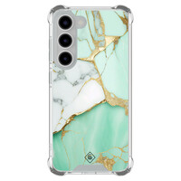 Casimoda Samsung Galaxy S23 shockproof hoesje - Emerald flowers