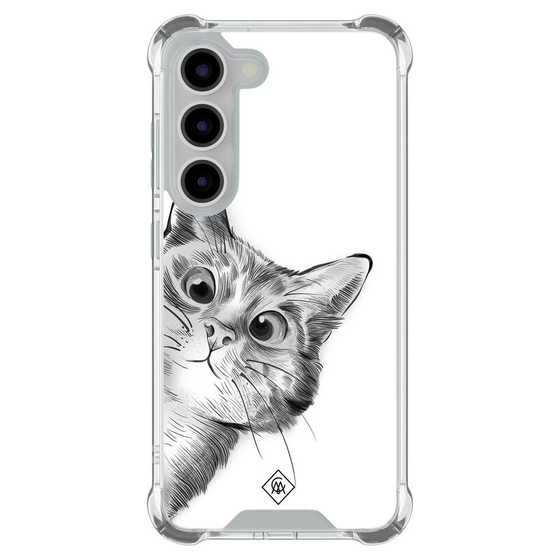 Casimoda Samsung Galaxy S23 shockproof hoesje - Kat kiekeboe