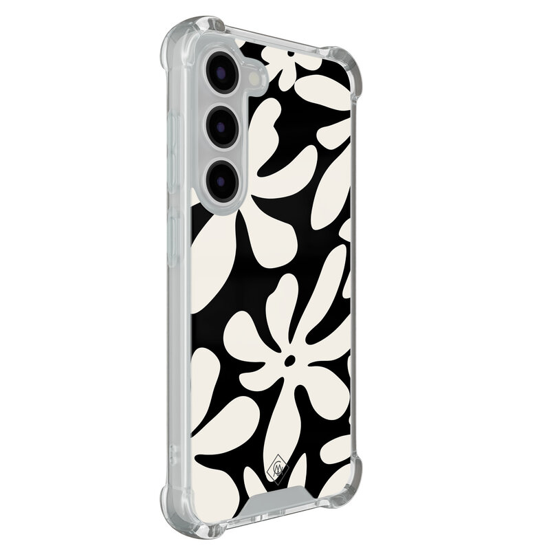 Casimoda Samsung Galaxy S23 shockproof hoesje - Noir bloom