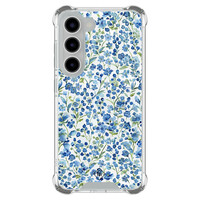 Casimoda Samsung Galaxy S23 shockproof hoesje - Vintage blue floral