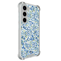 Casimoda Samsung Galaxy S23 shockproof hoesje - Vintage blue floral