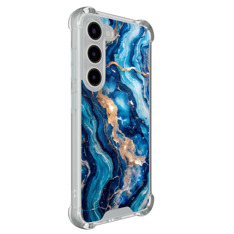 Casimoda Samsung Galaxy S23 shockproof hoesje - Ocean marble