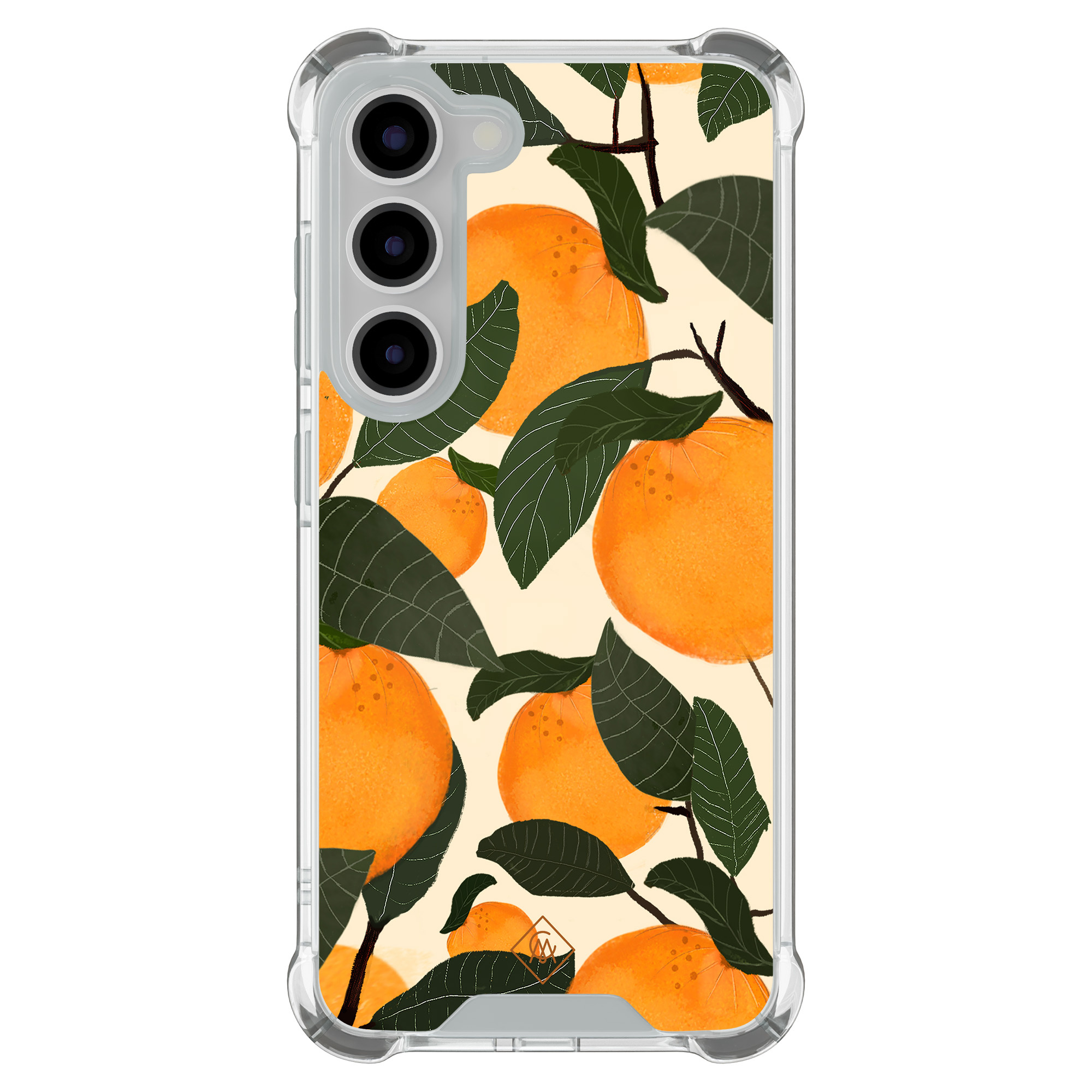 Samsung Galaxy S23 shockproof hoesje Orange garden
