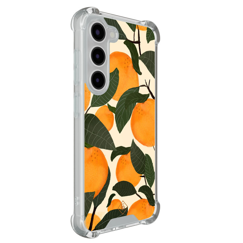 Casimoda Samsung Galaxy S23 shockproof hoesje - Orange garden