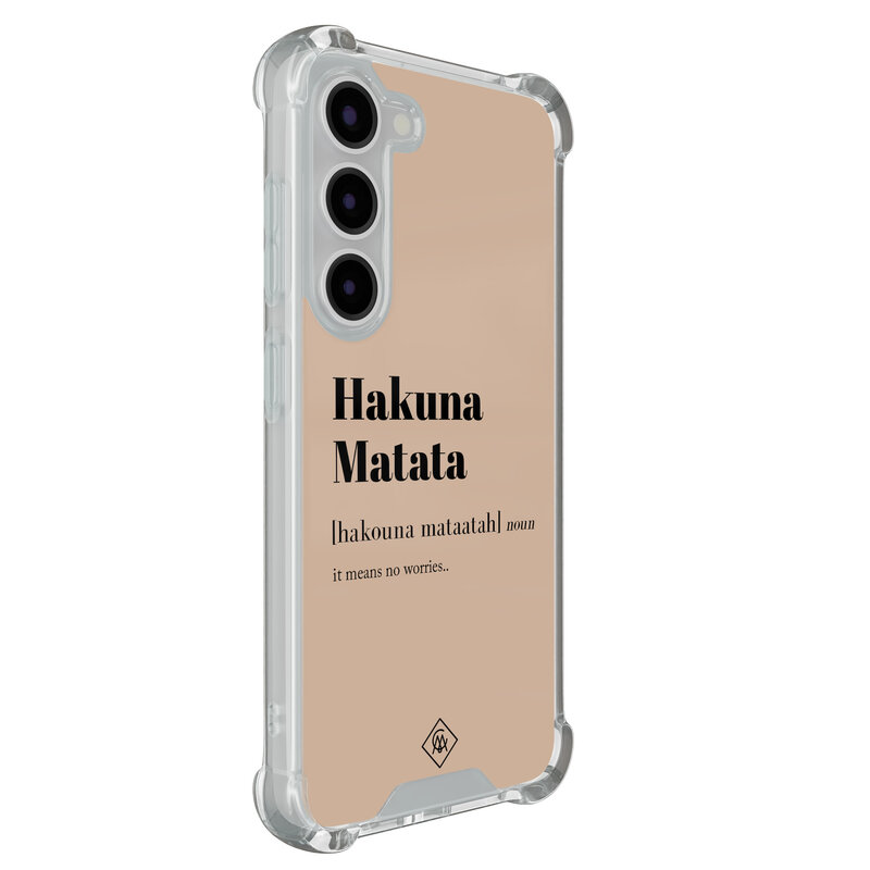 Casimoda Samsung Galaxy S23 shockproof hoesje - Hakuna matata