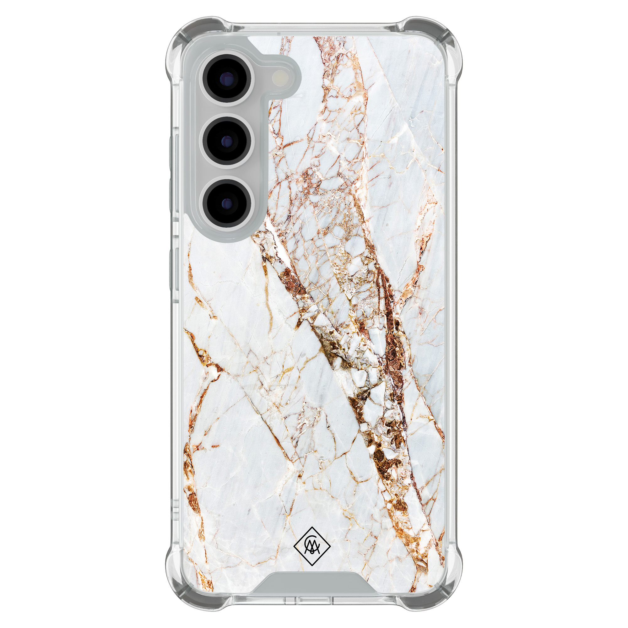 Samsung Galaxy S23 shockproof hoesje Marmer goud