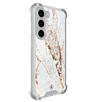 Casimoda Samsung Galaxy S23 shockproof hoesje - Marmer goud
