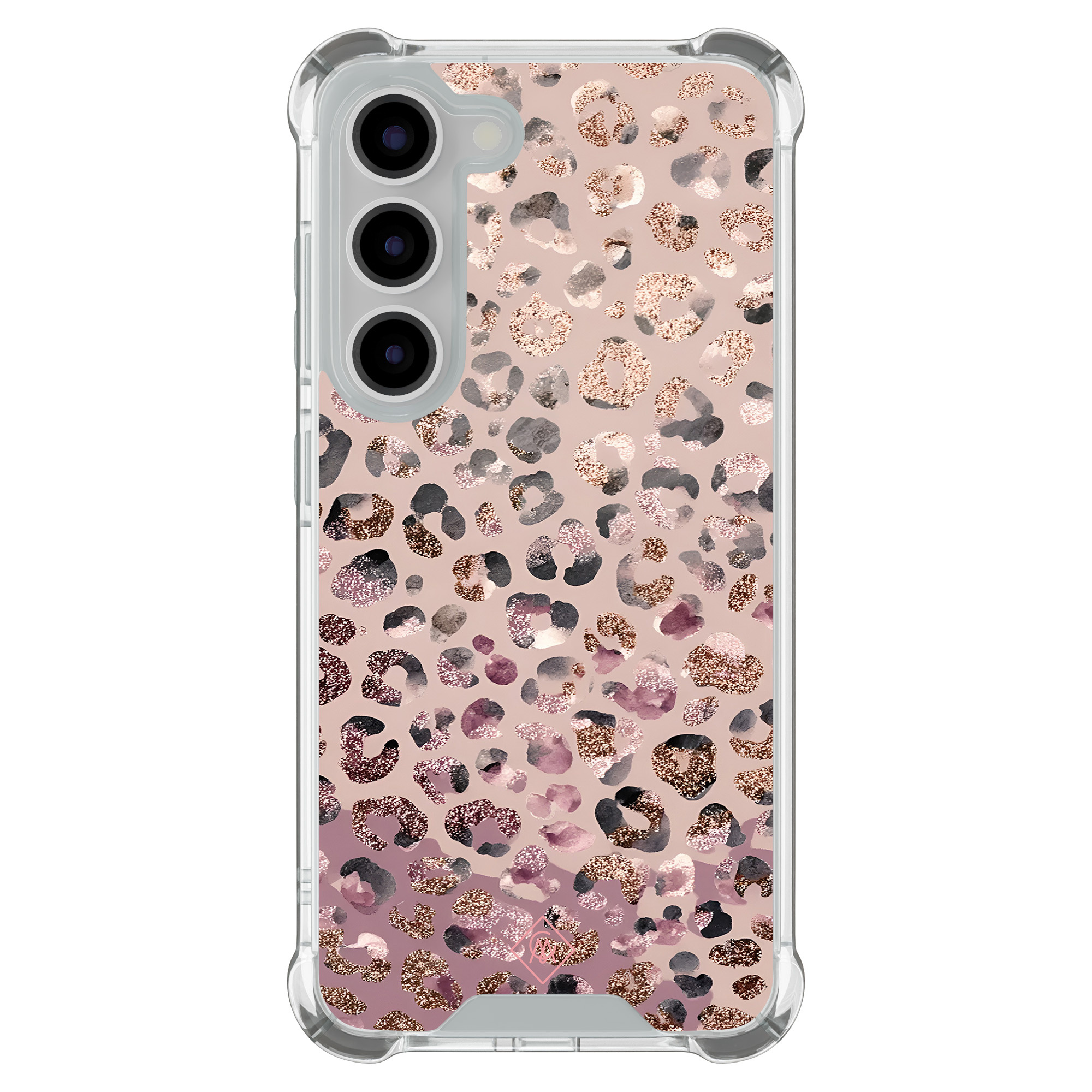 Samsung Galaxy S23 shockproof hoesje Rosé Leopard