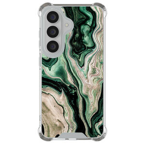 Casimoda Samsung Galaxy S26 shockproof hoesje - Green waves
