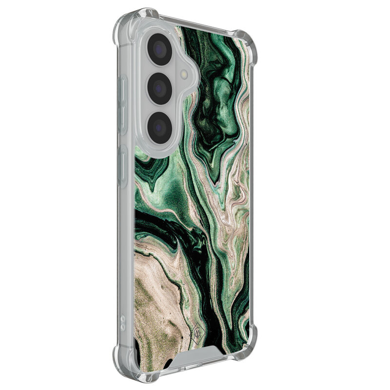 Casimoda Samsung Galaxy S26 shockproof hoesje - Green waves