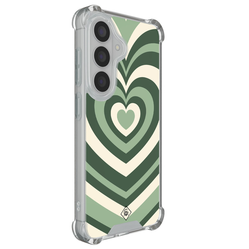 Casimoda Samsung Galaxy S26 shockproof hoesje - Groen hart swirl