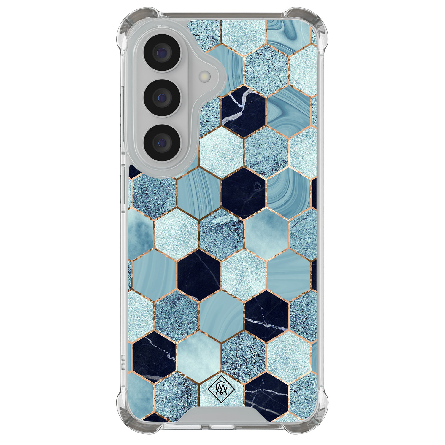 Samsung Galaxy S26 shockproof hoesje Blue cubes