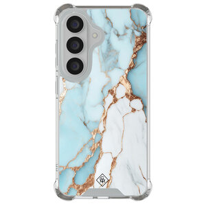 Casimoda Samsung Galaxy S26 shockproof hoesje - Marmer lichtblauw