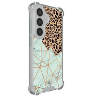 Casimoda Samsung Galaxy S26 shockproof hoesje - Luipaard marmer mint