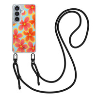 Casimoda Samsung Galaxy S26 hoesje met zwart koord - Happy Flora