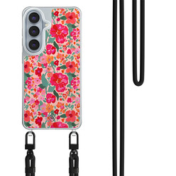Casimoda Samsung Galaxy S26 hoesje met zwart koord - Multi Flowers