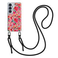 Casimoda Samsung Galaxy S26 hoesje met zwart koord - Multi Flowers