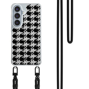 Casimoda Samsung Galaxy S26 hoesje met zwart koord - Pied de Poule