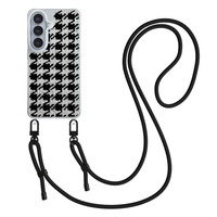 Casimoda Samsung Galaxy S26 hoesje met zwart koord - Pied de Poule