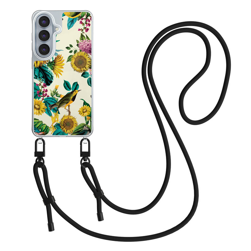 Casimoda Samsung Galaxy S26 hoesje met zwart koord - Sunflowers