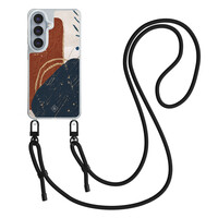 Casimoda Samsung Galaxy S26 hoesje met zwart koord - Abstract teracotta