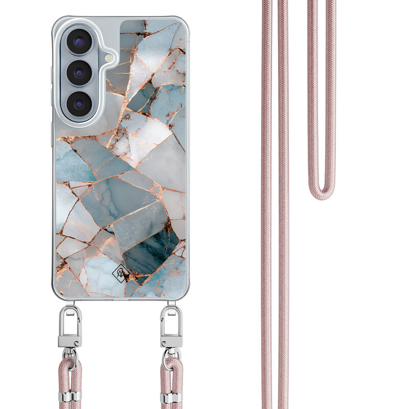 Casimoda Samsung Galaxy S26 hoesje met rosegoud koord - Azure Geo