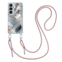 Casimoda Samsung Galaxy S26 hoesje met rosegoud koord - Azure Geo