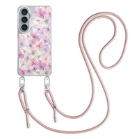 Casimoda Samsung Galaxy S26 hoesje met rosegoud koord - Hortensia