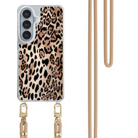 Casimoda Samsung Galaxy S26 hoesje met beige koord - Golden wildcat