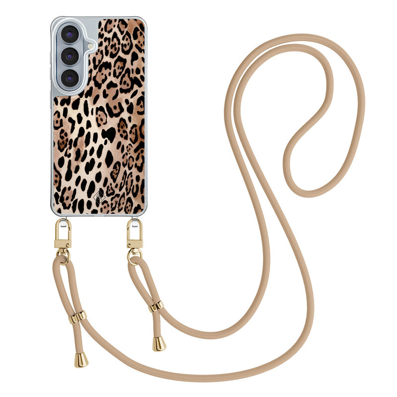 Casimoda Samsung Galaxy S26 hoesje met beige koord - Golden wildcat