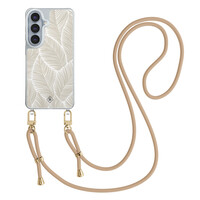 Casimoda Samsung Galaxy S26 hoesje met beige koord - Palm leaves beige