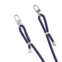 Casimoda Samsung Galaxy S26 hoesje met donkerblauw koord - Marmer lichtblauw